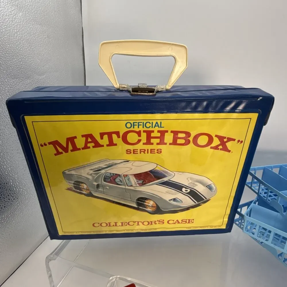 Matchbox Series Collector's Case with Assorted Vehicles 1960s vintage
